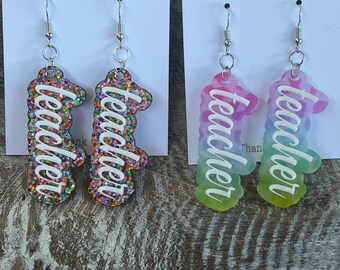 Teacher Earrings Teacher Gift