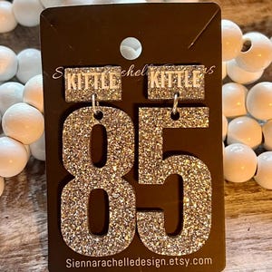 Jumbo Number Earrings with any  name