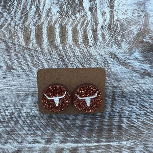 Texas Longhorns Studs Earrings