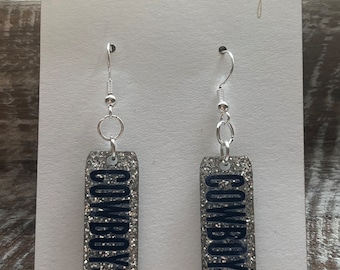 Dallas Cowboys Engraved Earrings Football Earrings  NFL Team