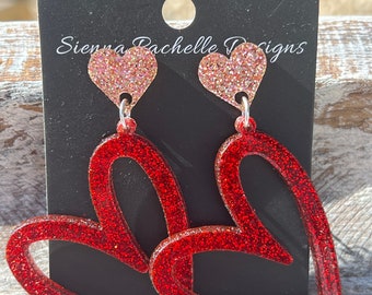 Heart Earrings Valentines earrings