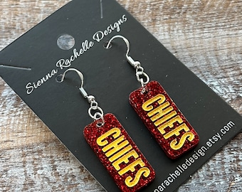 Kansas City Chiefs Earrings Football Earrings  NFL Team