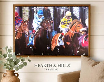 Keeneland Break II – Pferderennen Ölgemälde Fine Art Print, Archival Wandkunst, Kentucky Keeneland Track, Appalachia Ebooks