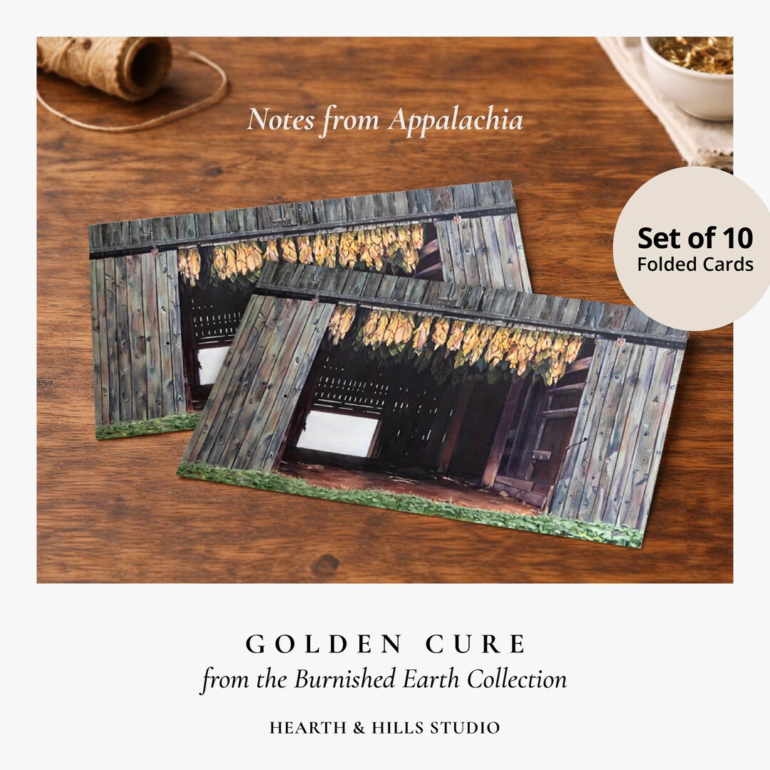 Tobacco Barn Greeting Card Set of 10 – Appalachian Farmhouse Art Cards ...