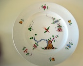 Rare Antique Meissen Marcolini Kakiemon Rock Bird Flowers Plate 9 5 8 quot 19th C Wedding Anniversary Birthday Bridal Shower Collector Gift