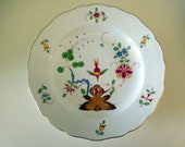 Antique Meissen Kakiemon Rock Bird Flowers Plate 9 7 8 quot Gilded Knaufzeit Wedding Anniversary Birthday Bridal Shower Collector Gift