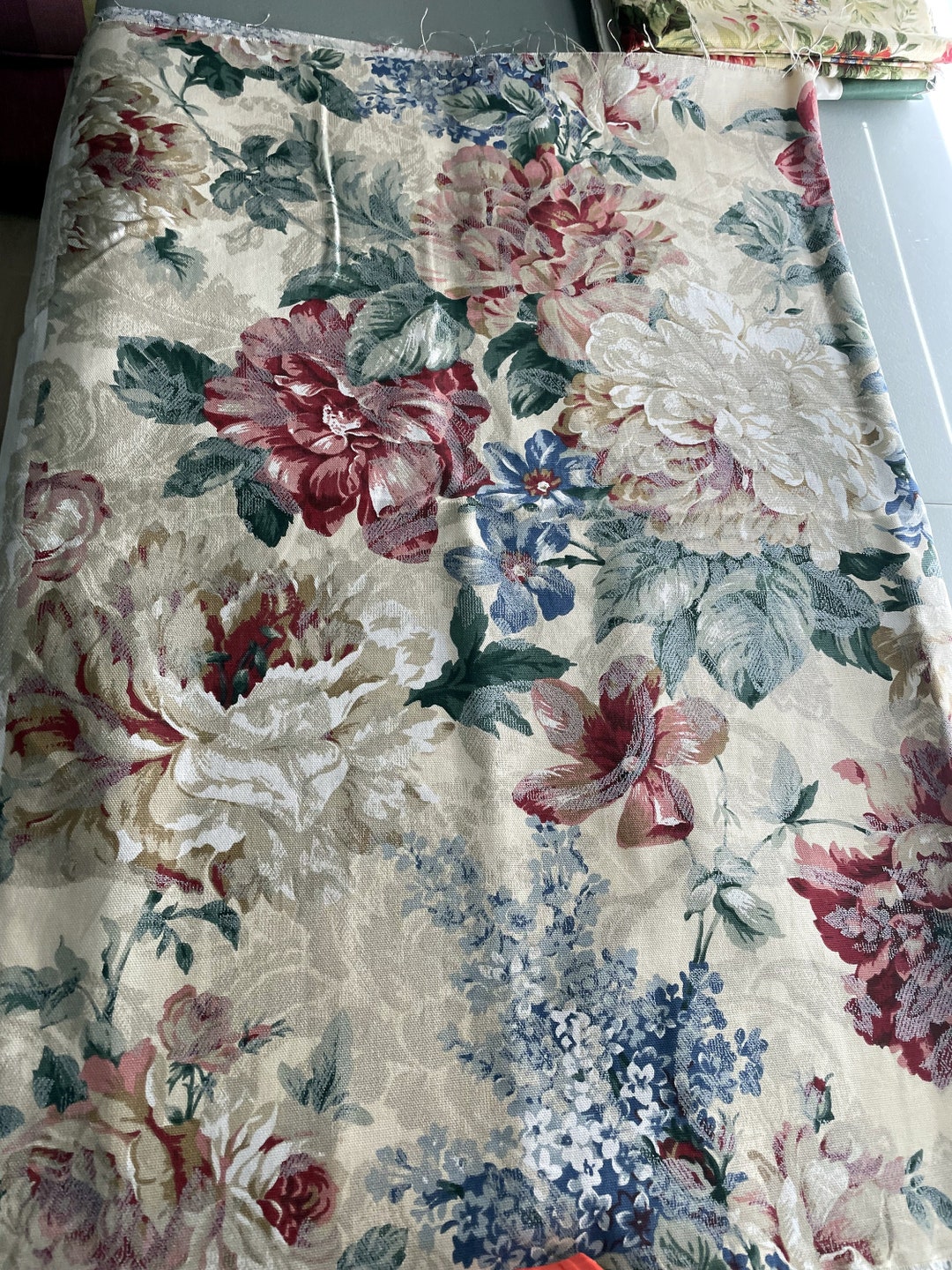 Floral Fabric Richloom Original Screen Print Vivid Colors Etsy