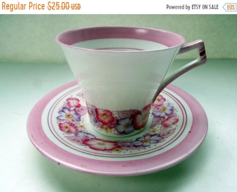 30 Sale Art Deco Royal Albert Tea Cup Saucer Dorothy Pink Etsy