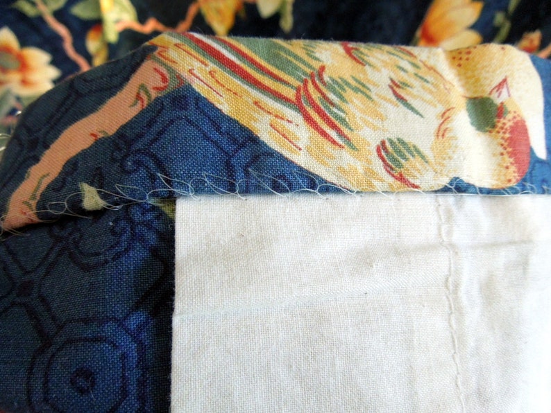 Waverly Fabric Curtains Pair Panels Drapes Cottage Crewel 56W x 61 L Each Panel Lined Pleated Home Decor Birthday Gift Vintage