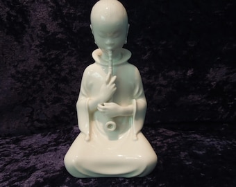 Royal Copenhagen Figurine: Art Deco Opium Smoker Blanc De Chine