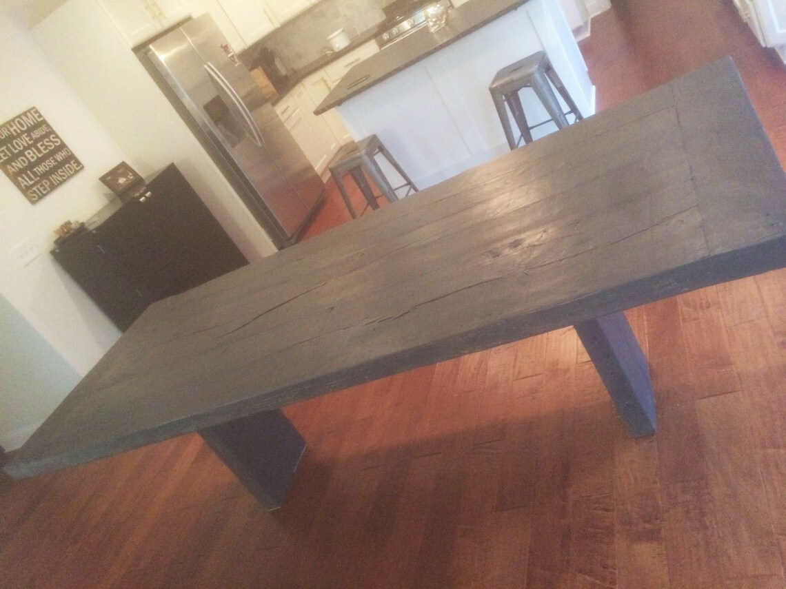 Barn Wood Timber Dining Room Table - Etsy