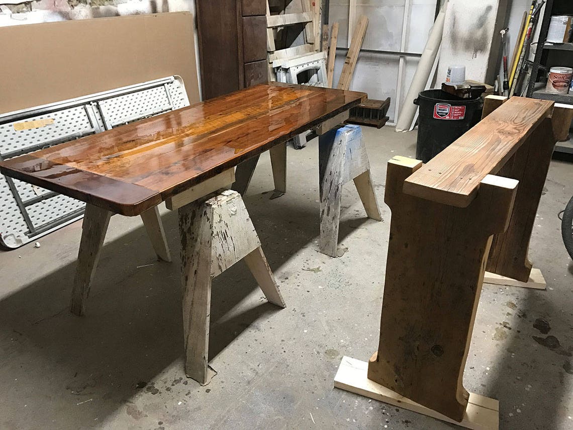 reclaimed barnwood kitchen table