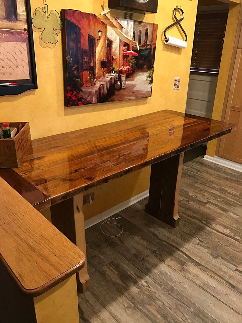 Reclaimed Barnwood Kitchen Table Etsy