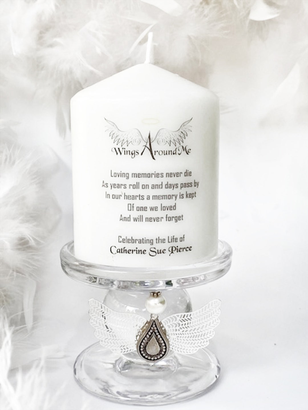 Personalized Celebration of Life Candle Honoring Loved Ones on Etsy