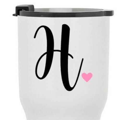 Single Letter Decal Letter Sticker Yeti Cup Decal Car Etsy