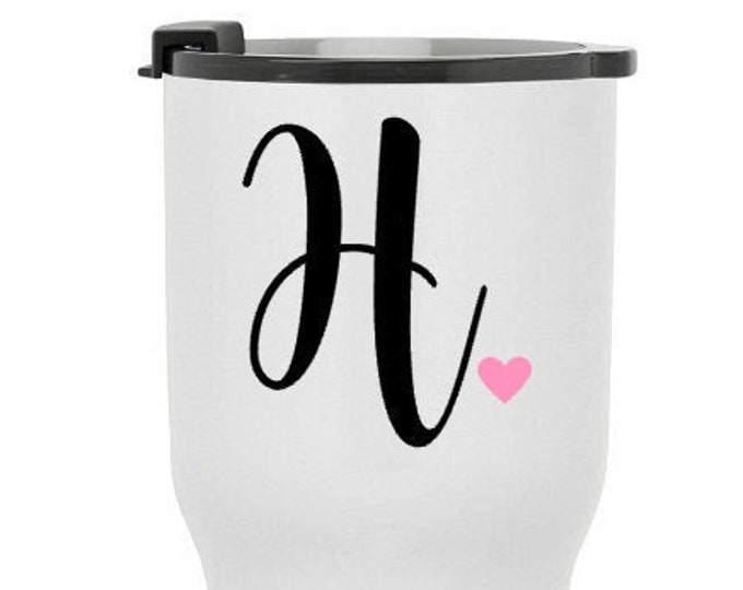 Single Letter Decal Letter Sticker Yeti Cup Decal Car Etsy