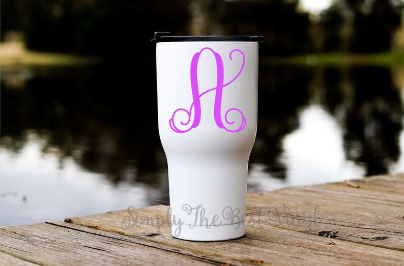 Letter Decal for Cup Letter Sticker Yeti Cup Decal Car Etsy
