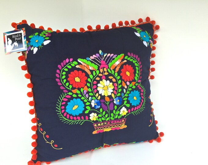 Mexican Dress Pillow 18 Square Mexican Throw Pillow Etsy