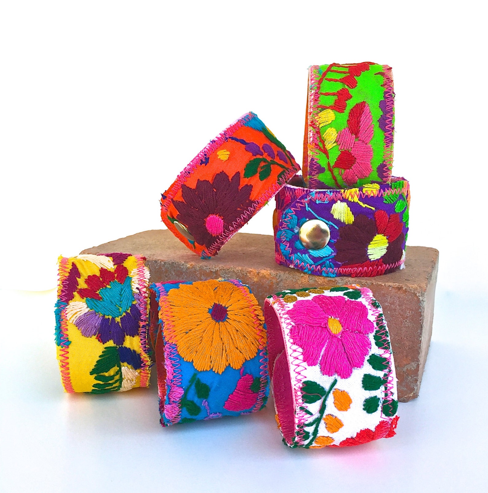 Cuff Bracelet Mexican Mexican Dress Cuff Embroidered Mexico Etsy