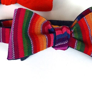 Serape Bow Ties, Self Tie Bowtie, Rainbow Bow tie, Bow Tie for Groom, Fiesta Wedding, Father's day gift, Mexican Bowtie, Mexican Wedding