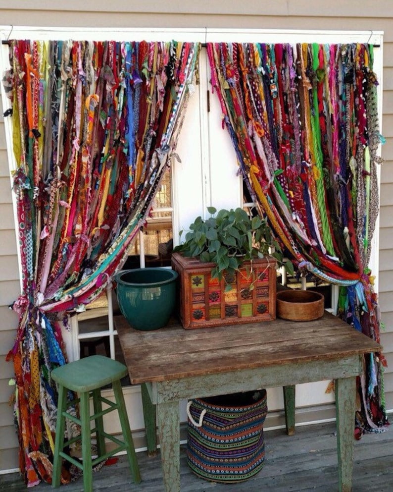 Bohemian Hippie Handmade Curtains Shipping Available Outside Etsy
