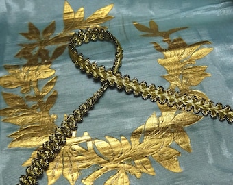 Vintage Antique WIDE Gold Metallic Lace Trim of 3 Rows Braid - Etsy