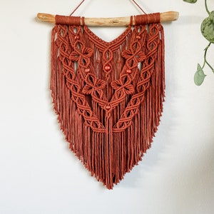Macrame Wall Hanging | “Jean” | Boho Rust Wall Hanging