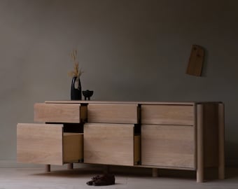 Konk ‖ Huki Sideboard [Prime Oak] ‖ Bespoke sizes available ‖ Oak Console With Storage, Media Unit With Drawers