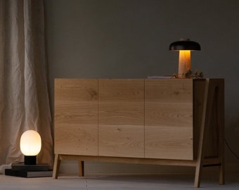 Konk ‖ Yackt Sideboard [Oak] ‖ Bespoke sizes available ‖ Oak & Steel Console With Storage, Media Unit With Shelving