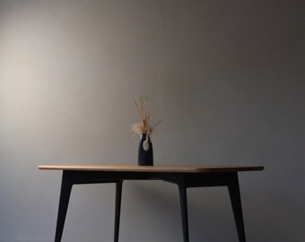 Konk ‖ Kross 2.0 ‖ Bespoke sizes available ‖ Solid Oak Mid Century Kitchen Table, Sustainably Sourced Dining Suite, Computer Office Desk