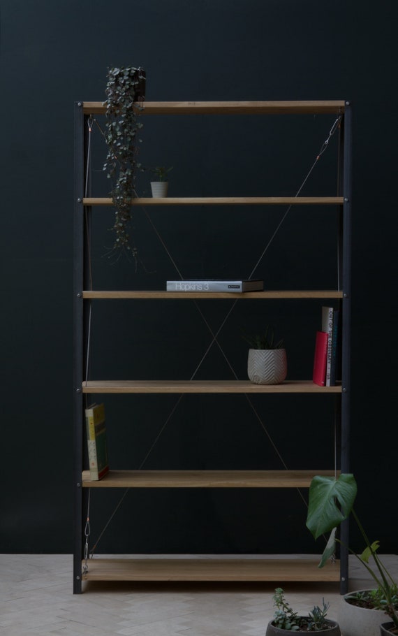 Tall narrow clearance industrial bookcase