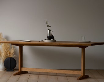 Konk ‖ Refectory Table 2.0 [Oak] ‖ Bespoke Sizes Available ‖ Mid Century Modern Dining, Kitchen & Meeting Banquette Table