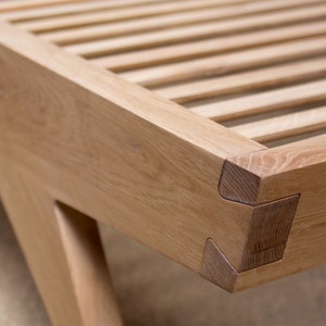 Konk Haukotus Bed Multiple sizes available Handmade, Solid Wood Minimalist Design Bed Frame image 4