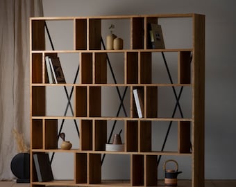 Konk ‖ 'Modular' Shelving ‖ Bespoke sizes available ‖ Oak Bookcase Shelving Bookshelf Storage