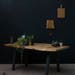 Konk ‖ Waney-Stöng Table [Metal Legs] ‖ Bespoke sizes available ‖ Live Edge Oak Modern Industrial Kitchen Dining Table, Meeting & Boardroom 