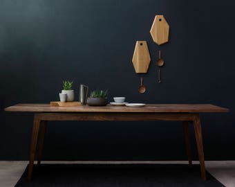 Konk ‖ 'Signature' Walnut Dining Table ‖ Bespoke sizes available ‖ Mid Century Kitchen Table, Minimal Office Desk