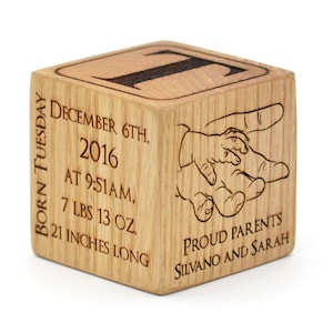 Personalized Baby Block Wooden Baby Block Baby Keepsake Newborn Cube  Nursery Decor Baby Boy Gift Baby Girl Gift Keepsake For Proud Parents