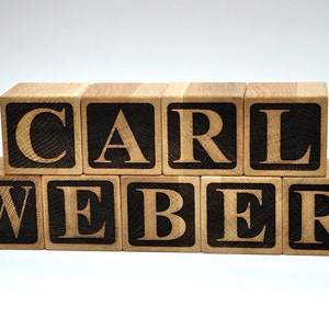 2.5&quot; Personalized Wooden Name Blocks, Natural Personalized Wooden Toy, Handmade Gift, Personalized Baby Block, Personalized Block Letter