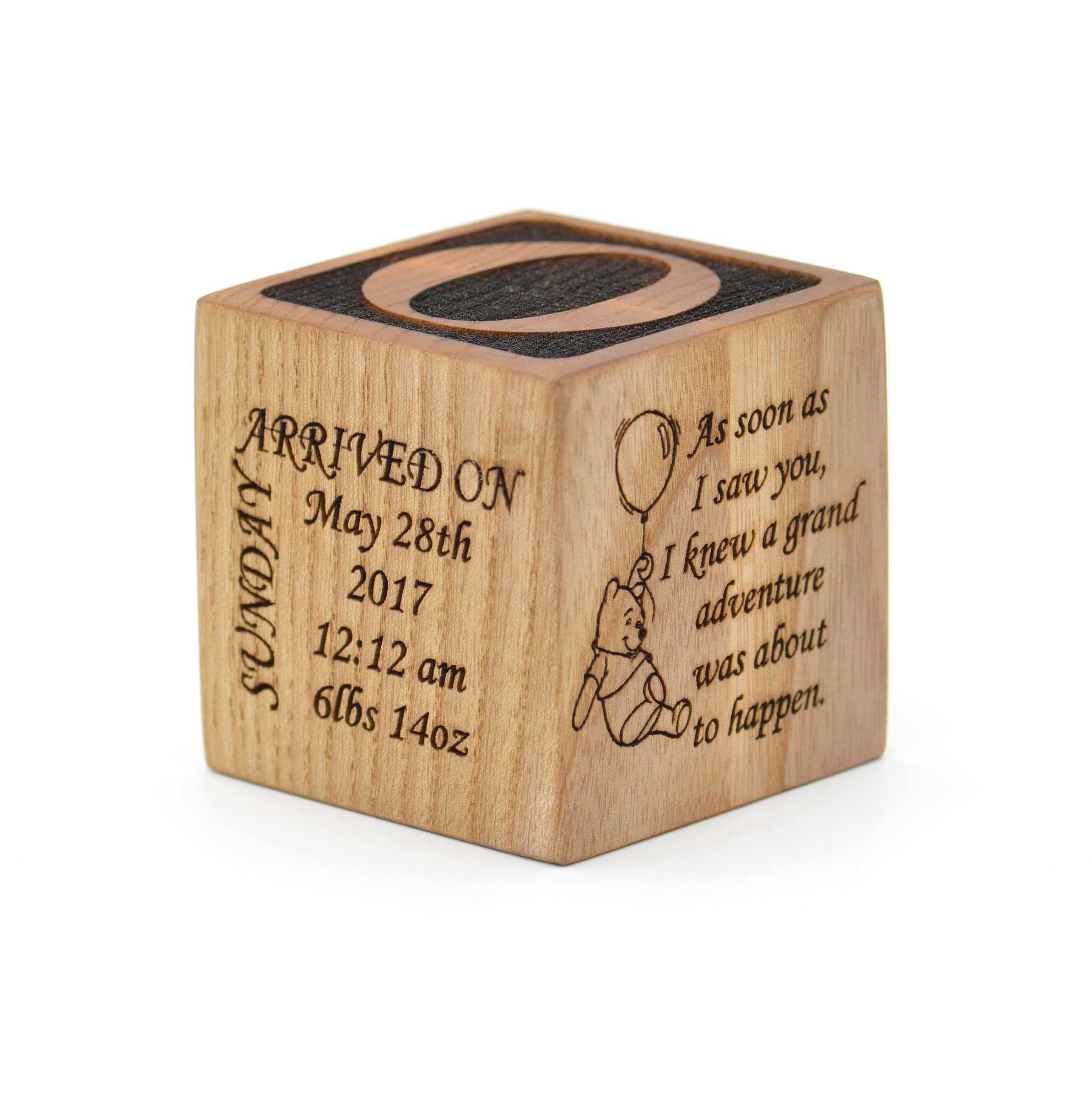 Personalized Wooden Baby Block Baby Keepsake Newborn Cube Etsy
