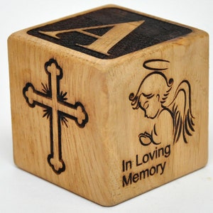 Personalized Memorial Gift Engraved Custom Wooden Block Gift For Bereavement Memorial Gift Memorial Day Decorations In Loving Memory Gift