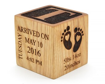 Personalized Baby Gifts Personalized Wooden Baby Block Personalized Baby Boy Gift Personalized Baby Girl Gift Baby Keepsake Newborn