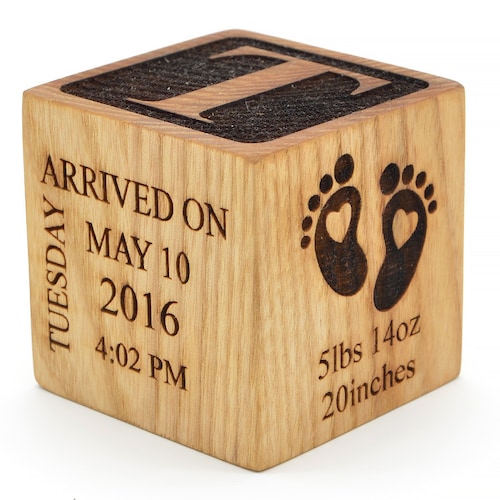 Personalized Baby Gifts Personalized Wooden Baby Block Etsy