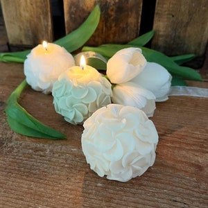 Candela ortensia cera soia, candela colorata, bomboniera Matrimonio, candelina floreale, wedding, bomboniera sposi, regalo ospiti, fiore