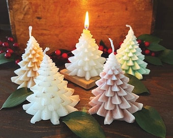Candela alberello cera profumata, albero di Natale, candelina colorata, pensierino di natale, decorazione natalizia, regalo amica, xmas tree