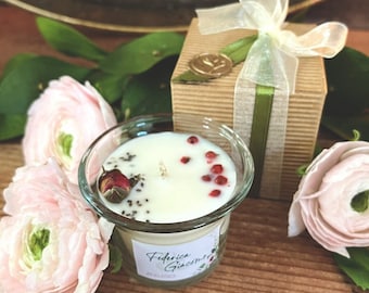 Wedding favor candle, Wedding, Guest gift idea, Scented favors, Floral, Guest gift, Wedding, Botanical candle, soy wax