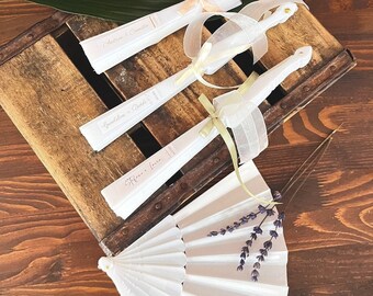 96 Ventagli In Legno Di Bambù E Carta Per Matrimoni - Ideali Per Segnaposto, Chiesa Ed Eventi - Foto 4