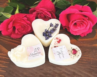 Placeholder heart candle, Place Setting, mini candle, ceremony, soy hearts favor, table decor, baby shower, candles heart, bride to be