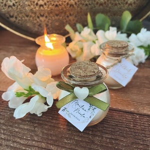 Candela Segnaposto matrimonio, Elegante candelina cerimonia, Ricordino evento, Tavolo sposi, Promessa di nozze, Segnaposti, cera di soia