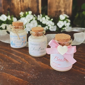 Segnaposto battesimo, Boccettine profumate, Benvenuto, Segnatavolo per nascita, Bomboniere invitati, Primo compleanno bimba e bimbo, feste
