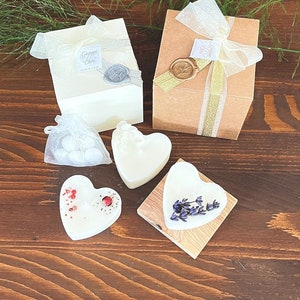 Anniversario di matrimonio, Candelina cuore, cera profumata, nozze d'oro e d'argento, Regalo ospiti cerimonia, Botanica, regalo, Legno ulivo